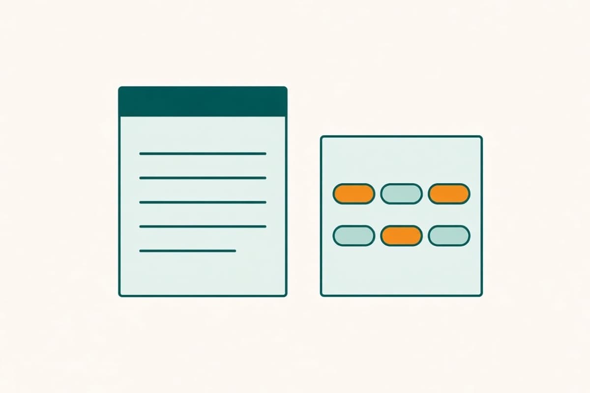 Illustration of a resume skills section next to a job posting with matching terms highlighted